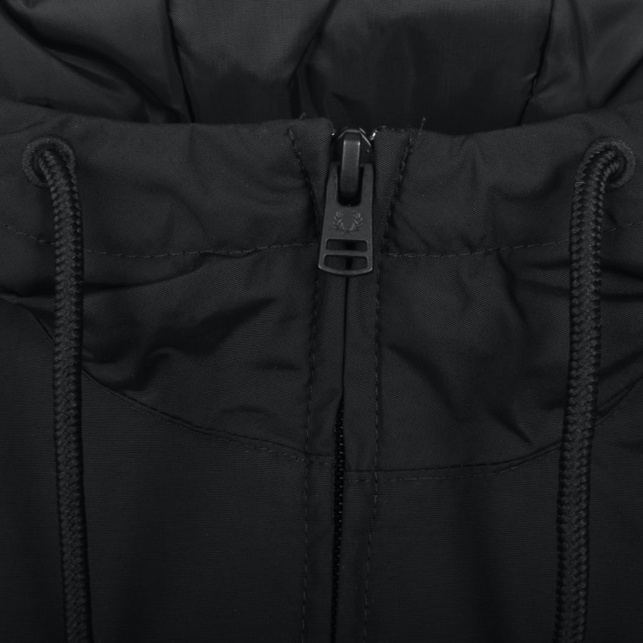 Fred perry brentham hooded jacket black shop
